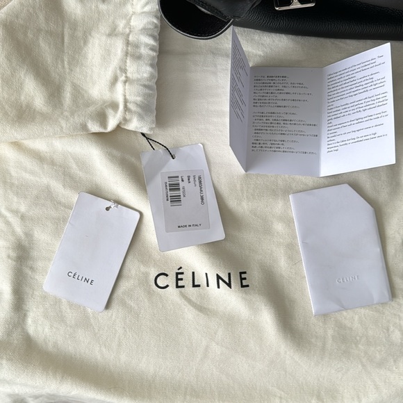 CELINE NEW Never used medium size CELINE black grained calfskin leather Big Bag - Picture 4 of 14